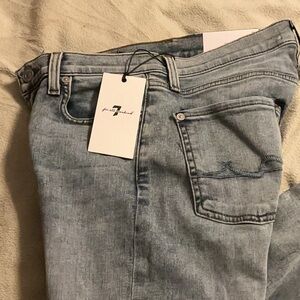 7 For All Mankind Blue Skinny Jeans Modern Fit